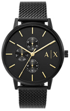 Armani Exchange Cayde AX2716 Men's Chronograph – Black Dial with Black Mesh Stainless Steel Strap