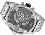Diesel DZ7259 Little Daddy Chronograph Men's Watch – Black Dial & Silver Stainless Steel Strap