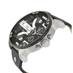 Diesel DZ7313 Mr. Daddy Chronograph Men's Watch – Black Dial & Black Leather Strap
