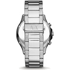 Armani Exchange Hampton AX2163 Men's Chronograph Watch – Black Dial with Silver Stainless Steel Strap