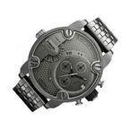Diesel DZ7263 Little Daddy Dual Time Chronograph Men's Watch – Grey Dial & Stainless Steel Strap