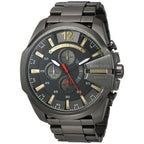 Diesel DZ4479 Mega Chief Chronograph Men's Watch – Grey Dial & Black Stainless Steel Strap