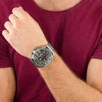 Diesel DZ4479 Mega Chief Chronograph Men's Watch – Grey Dial & Black Stainless Steel Strap