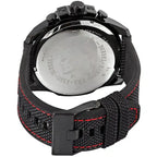 Diesel DZ4512 Mega Chief Chronograph Men's Watch – Silver Dial & Black Leather Strap