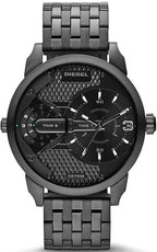 Diesel DZ7316 Mini Daddy Dual Time Men's Watch – Black Dial & Black Stainless Steel Strap