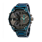 Diesel DZ7414 Daddy 2.0 Chronograph Men's Watch – Grey Dial & Blue Stainless Steel Strap