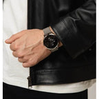 Armani Exchange Cayde AX2714 Men's Chronograph – Black Dial with Silver Mesh Stainless Steel Strap