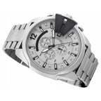 Diesel DZ4501 Mega Chief Chronograph Men's Watch – Silver Dial & Silver Stainless Steel Strap