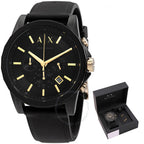 Armani Exchange Outerbanks AX7105 Men's Chronograph Watch – Black Dial with Black Stainless Steel Strap