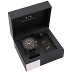 Armani Exchange Outerbanks AX7105 Men's Chronograph Watch – Black Dial with Black Stainless Steel Strap