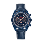 OMEGA Speedmaster Moonphase "Blue Side Of The Moon" Chronograph Ceramic 44.25mm - Blue on Leather Strap