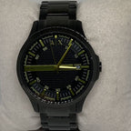 Armani Exchange Hampton AX2407 Men's Watch – Sleek Black Dial with Black Stainless Steel Bracelet