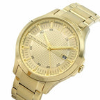 Armani Exchange Hampton AX2415 Men's Chronograph – Gold Dial with Matching Gold-Tone Stainless Steel Bracelet