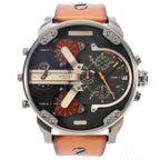 Diesel DZ7332 Mr. Daddy 2.0 Chronograph Men's Watch – Black Dial & Brown Leather Strap