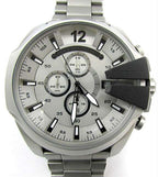 Diesel DZ4501 Mega Chief Chronograph Men's Watch – Silver Dial & Silver Stainless Steel Strap