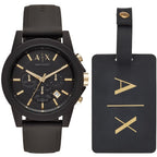 Armani Exchange Outerbanks AX7105 Men's Chronograph Watch – Black Dial with Black Stainless Steel Strap